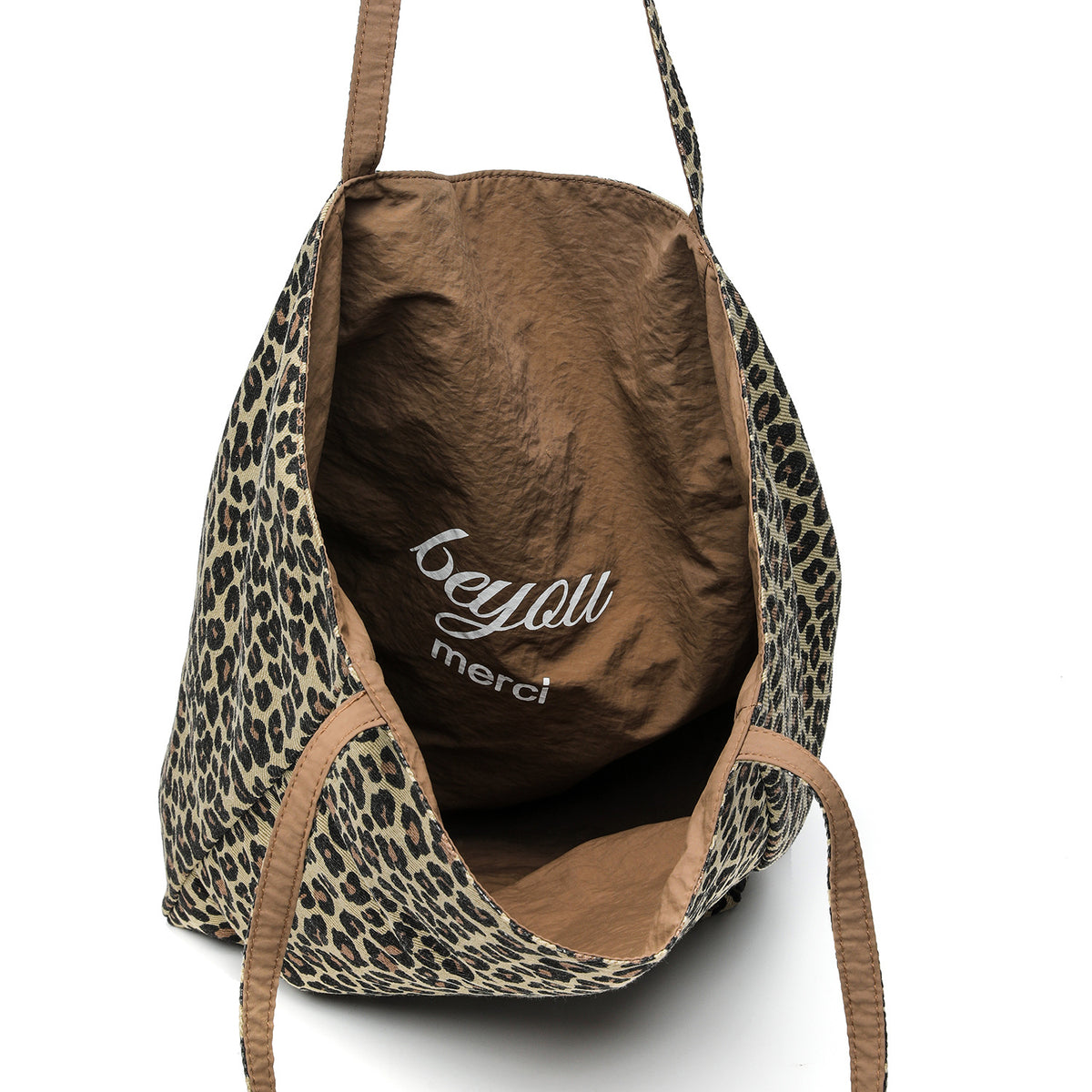 Leopard Print Reversible Large Capacity Tote Bag 6W10BBG2350
