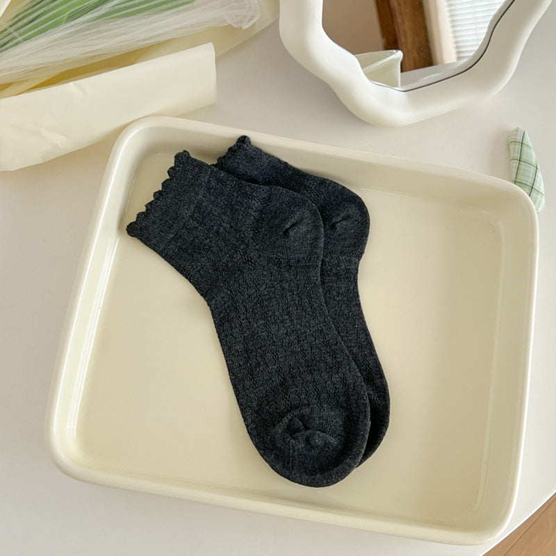 Cute Mesh Ruffle Ankle Socks - DippedShop Wholesale - #5219