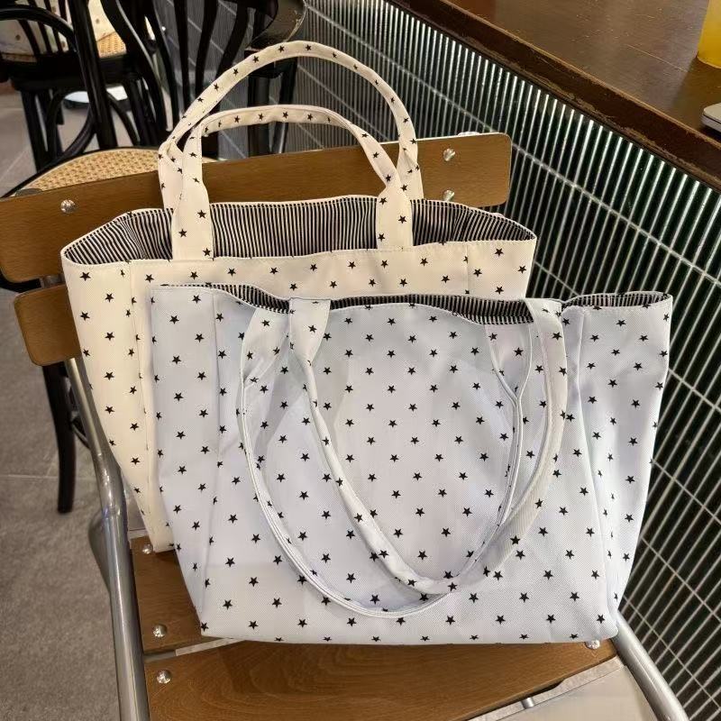 Stylish Star Print Large Capacity Tote Bags 6W10BBG1950