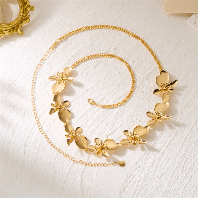 Sexy Gold Plated Flower Link W - DippedShop Wholesale - #4131