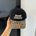 Stylish Letters Embroidery Leopard Wide Brim Baseball Caps MK2COW6W6HAT218