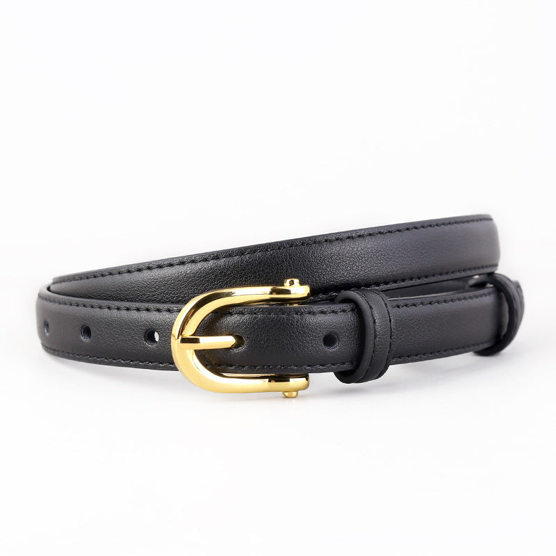 Simple Solid Color Pin Buckle Leather Belt 6W6JBT158