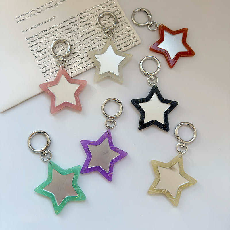 Cute Five-Point Star Mirror Pendant Bag Charm 6W10BBC860