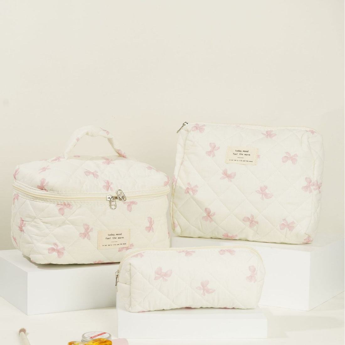 Butterfly Floral Print Puffer Make Up Bag DPB0106