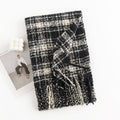 Vintage Soft Plaid Tassel Scarf 6W6NSW289