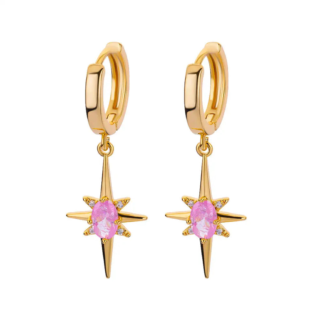 Gold Plated Star Stud Earrings - DippedShop Wholesale - #7427