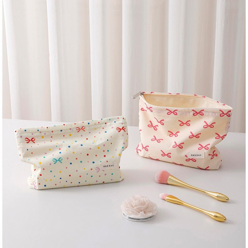 Minimalist Bow Print Portable Storage Pouch DP25C707