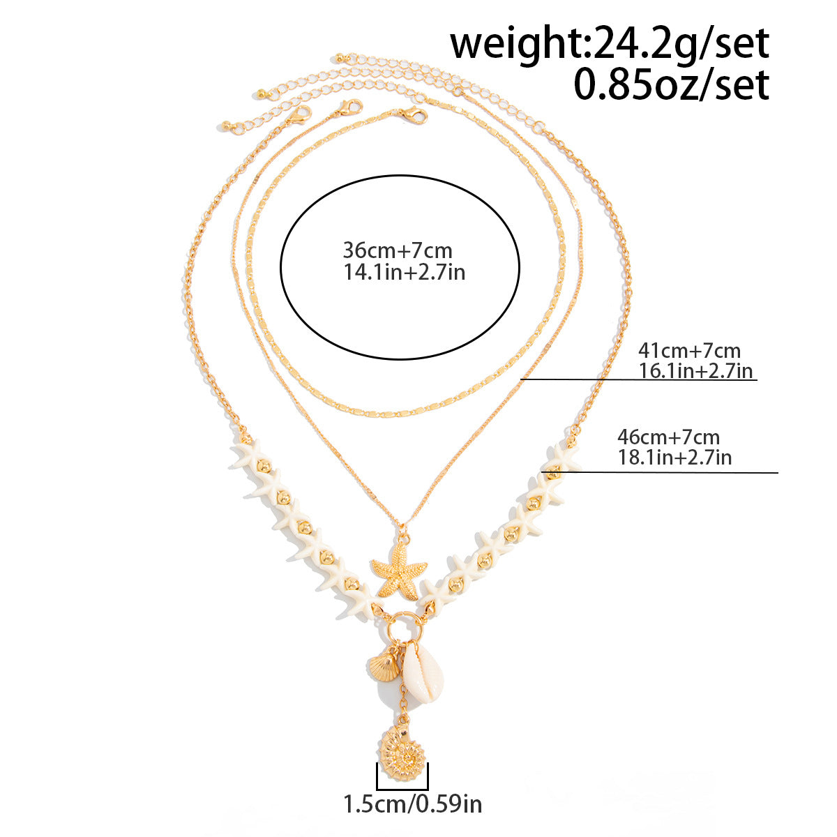 Multi Layered Flower Pendant Necklace - DippedShop Wholesale - #6003