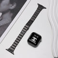 Minimalist Bamboo Metal Link Slim Watch Band 6W6JWA91