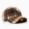 Plaid Sherpa Baseball Cap - DippedShop Wholesale - #7635