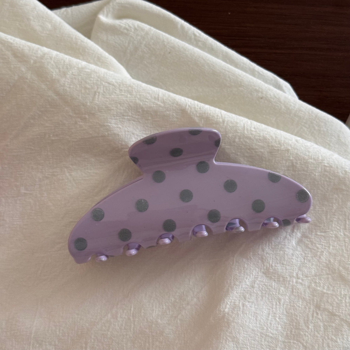 Stylish Polka Dots Large Acetate Hair Claw 8AS6HCP296L