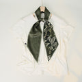 Minimalist Color Block Striped Print Silk Scarf 6W6NSI178