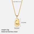 Chic Gold Plated Moon Pendant Choker Necklace 6W6JNC629