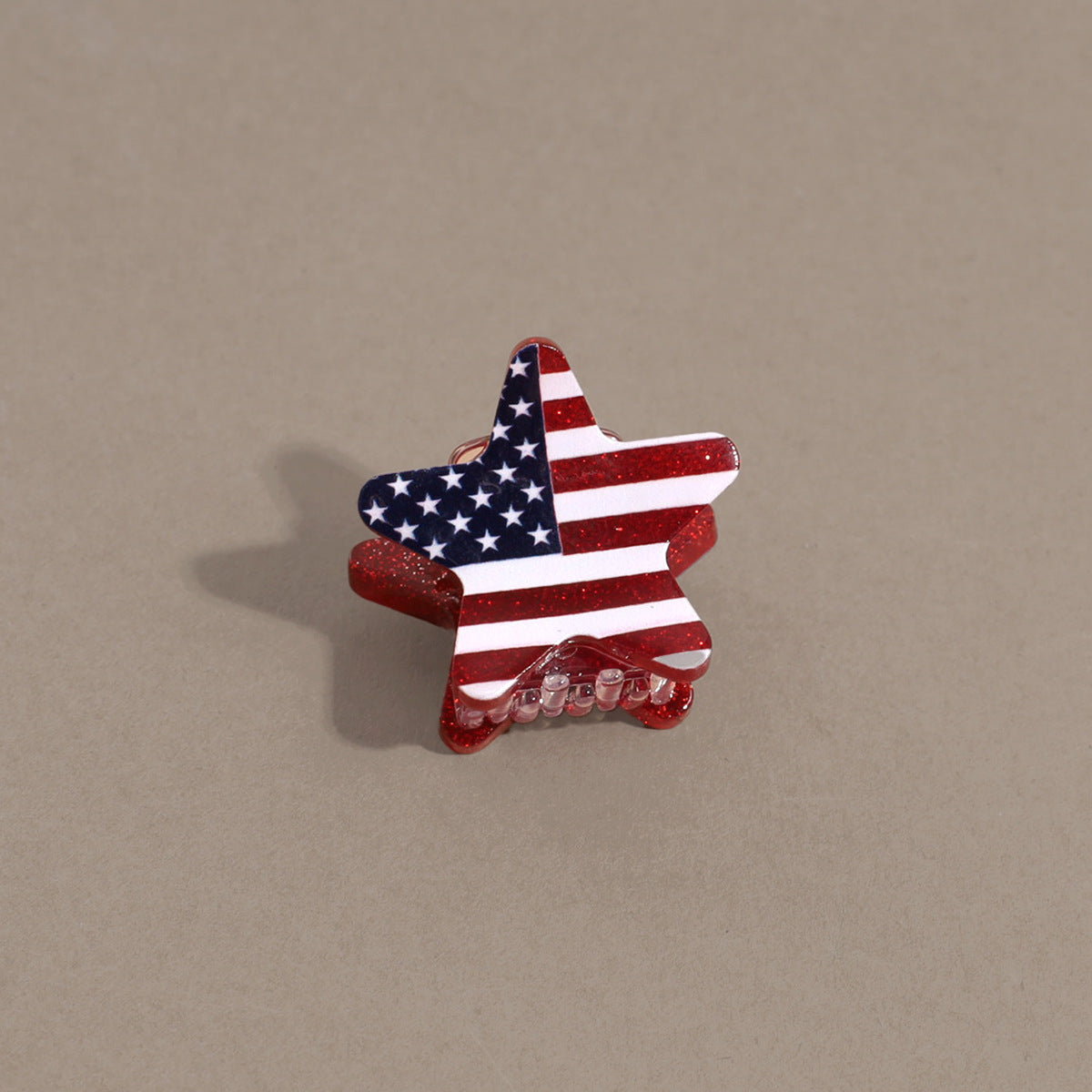 Trendy American Flag Hat Shape Lightweight Hair Clip 8AS6HCP61T