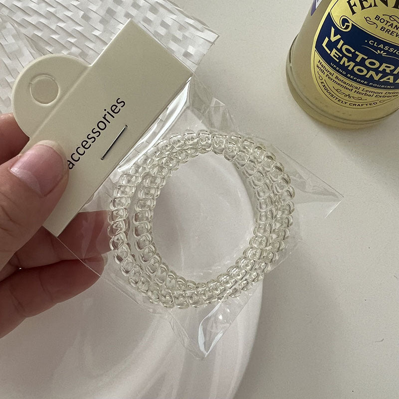 Simple Solid Color Telephone Cord Scrunchies 6W6HSR486