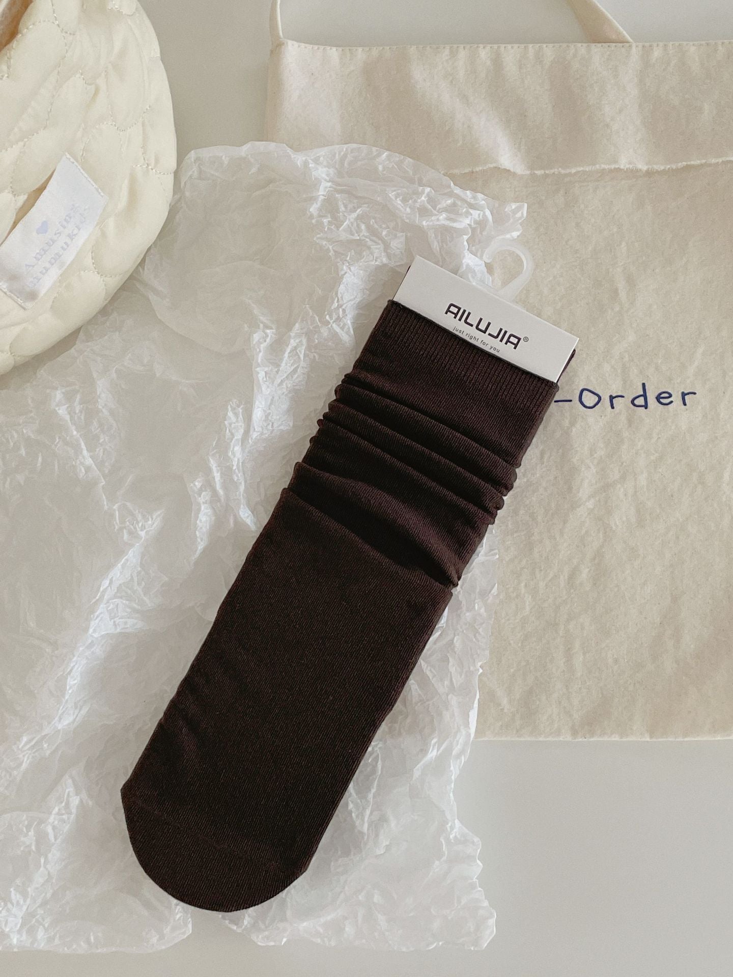 Simple Striped Polka Dot Crew Socks 6W8FSO696