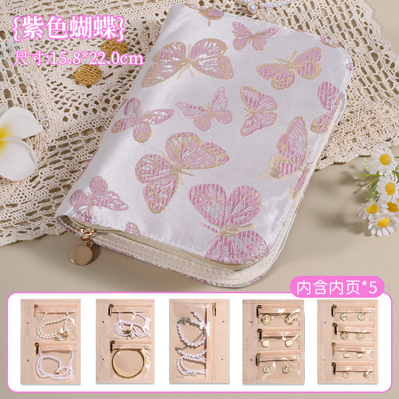 Trendy Butterfly Pattern Jewelry Organizer Bag 8CW6BOB360