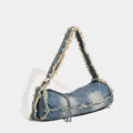 Large Capacity Washed Distressed Shoulder Bags 6W10BBG1341