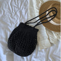 Stylish Solid Color Hollow Handmade Underarm Bag 8CW6BBG527L