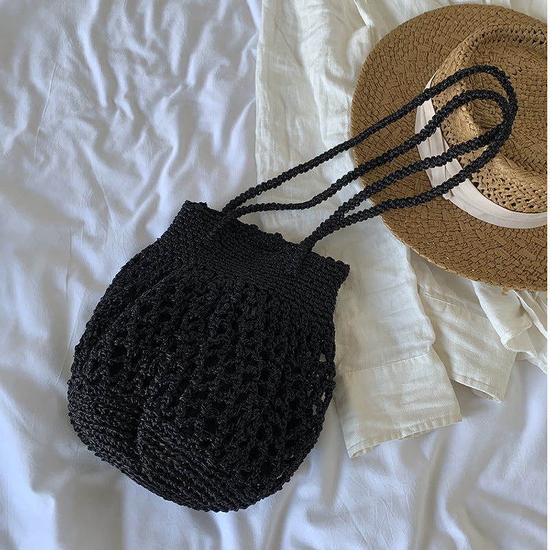 Stylish Solid Color Hollow Handmade Underarm Bag 8CW6BBG527L