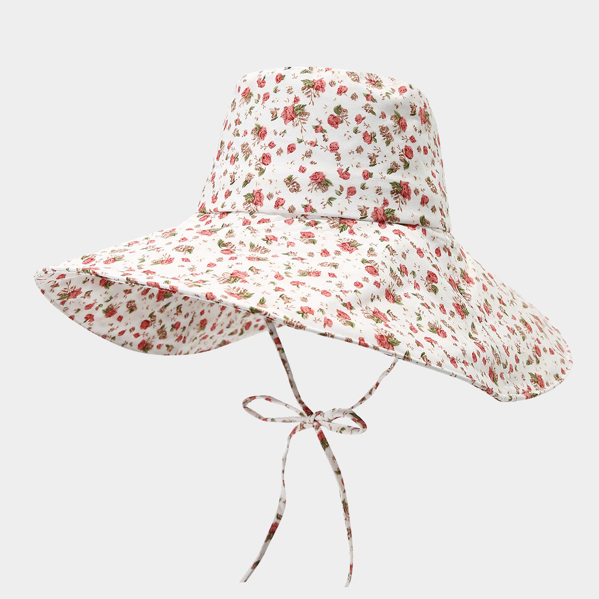 Fashion Floral Print Wide Brim Bucket Hat MK2BW6W6HAT107