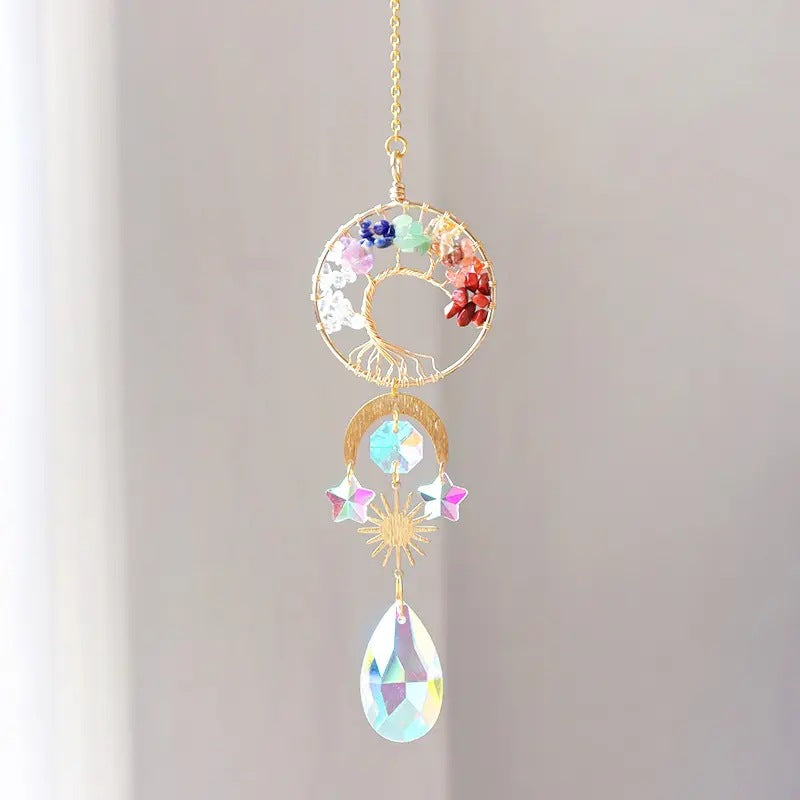 Colorful Crystal Tree of Life Wind Chime 6H7HLS186