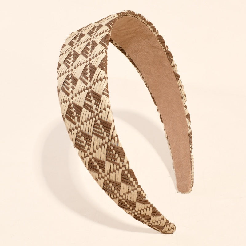 Stylish Color Block Woven Wide Headband MK2SPM6W6HBD04