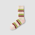 Winter Plush Color Contrast Striped Crew Socks 6W8FSO538