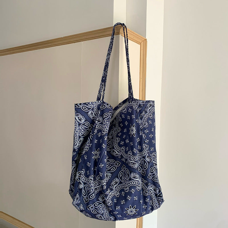Retro Cashew Printing Canvas Large Capacity Handbag MK2BLW6W10BBG564