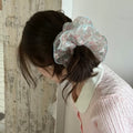 Sweet Flower Print Sheer Organza Hair Scrunchies MK2BW6W6HSR73