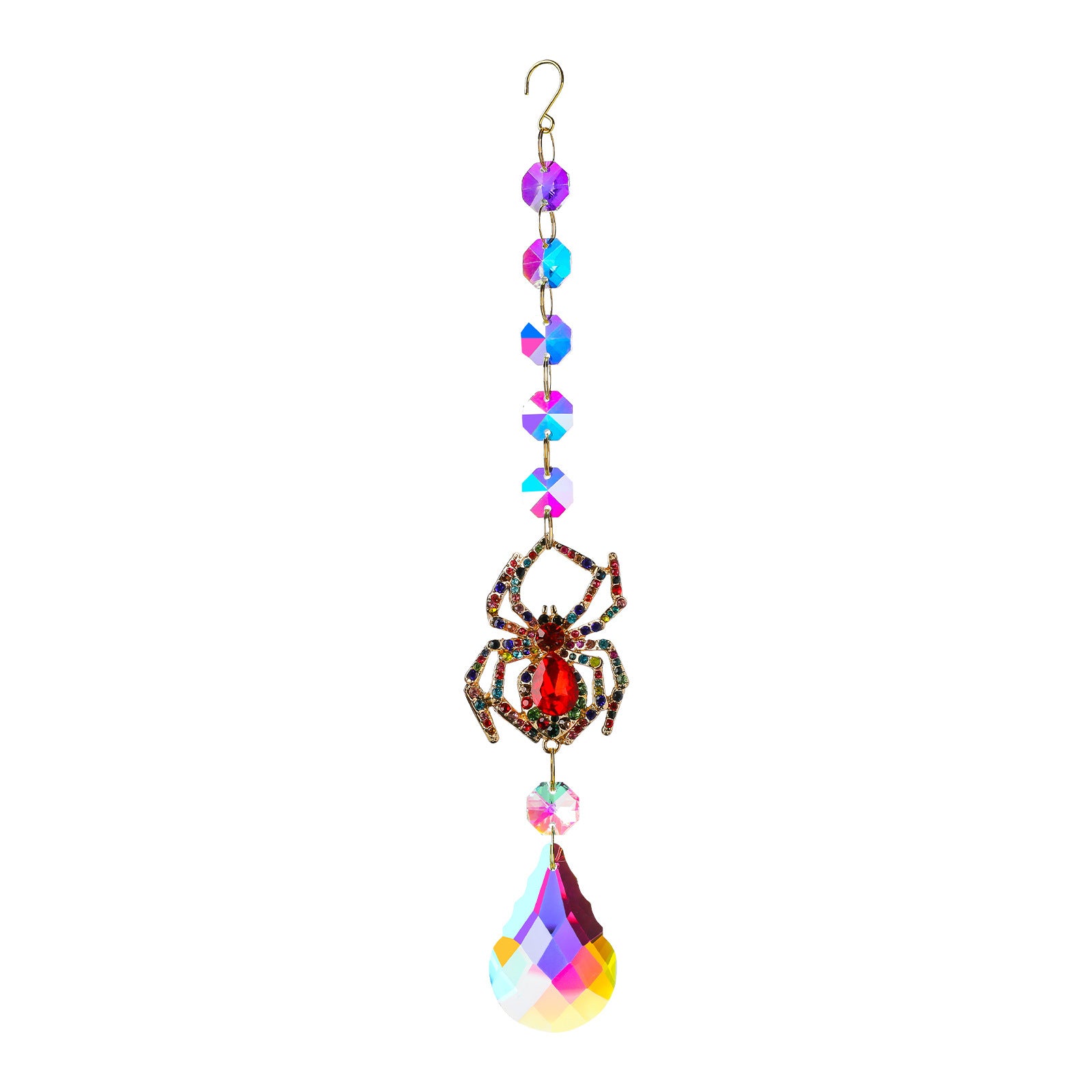 Halloween Jeweled Spider Crystal Suncatcher 6H7HLS140