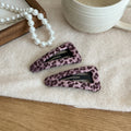 Retro Leopard Print Oval Snap Hair Clip 6W6HCP1667