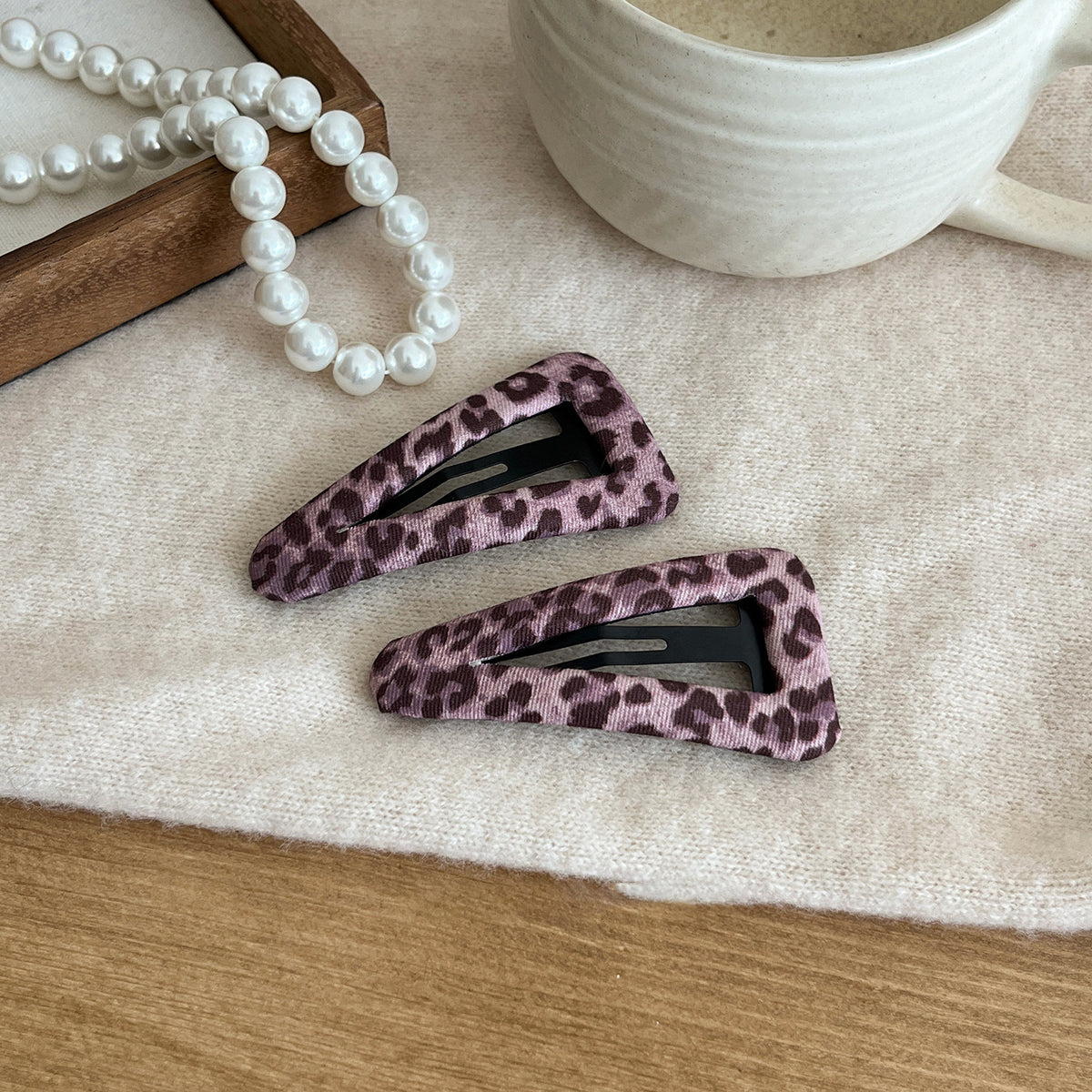 Retro Leopard Print Oval Snap Hair Clip 6W6HCP1667
