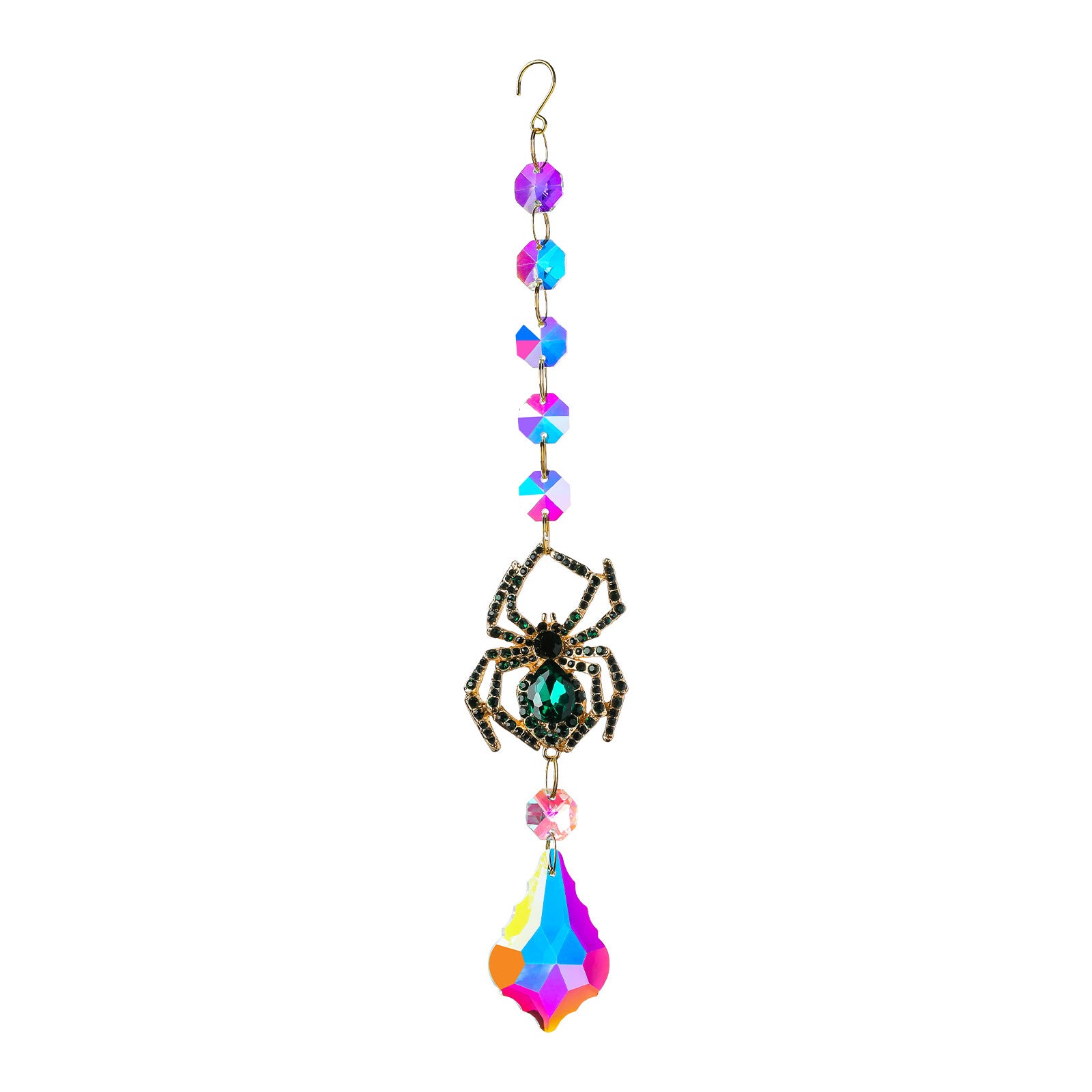 Halloween Jeweled Spider Crystal Suncatcher 6H7HLS140