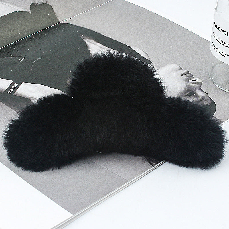 Leopard Fuzzy Hair Claw - DippedShop Wholesale - #2963