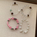Natural Irregular Crystal Beaded Chain Bracelet 6W6JBR478