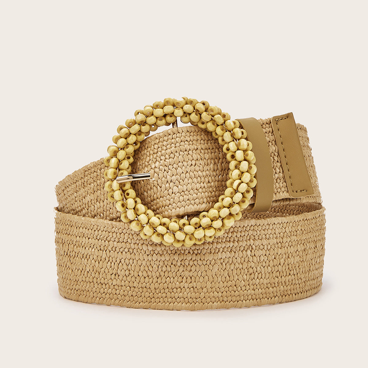 Boho Straw Woven Elastic Waist - DippedShop Wholesale - #9155