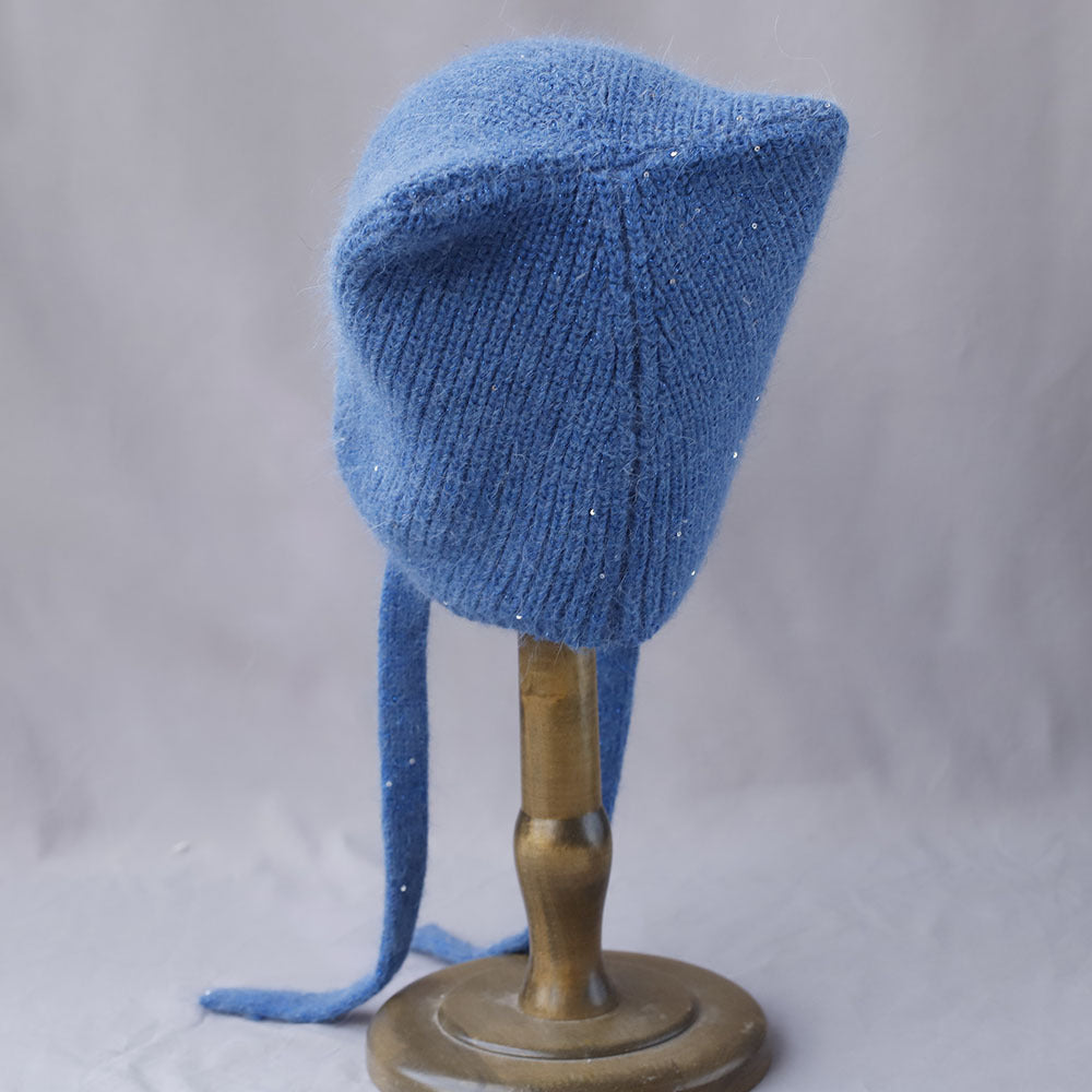 Cute Cat Ear Angora Knit Bonnet 6W6HAT690
