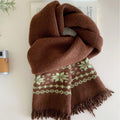 Fair Isle Knit Scarf - DippedShop Wholesale - #3299