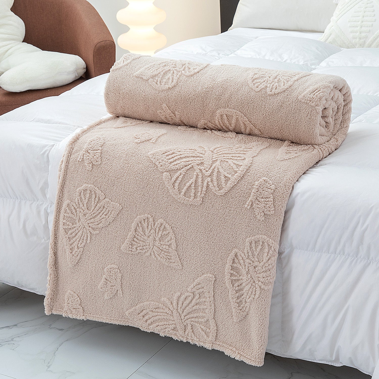 Butterfly Jacquard Fleece Blanket - DippedShop Wholesale - #4899