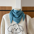 Striped Knit Triangle Scarf - DippedShop Wholesale - #4483