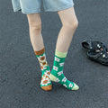 Asymmetrical Cartoon Crew Socks - DippedShop Wholesale - #9107