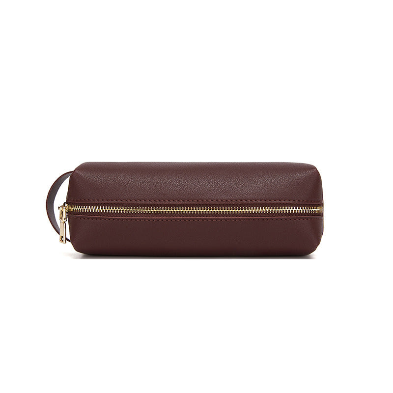 Minimalist Large Capacity PU Pencil Case with Handle 6S10BOB1055