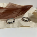 Vintage Punk Silver Plated Cross Statement Ring 6W6JRG292
