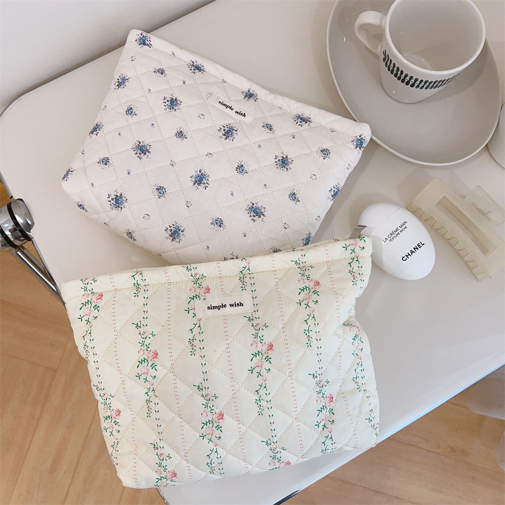Floral Quilted Makeup Bag - DippedShop Wholesale - #2723
