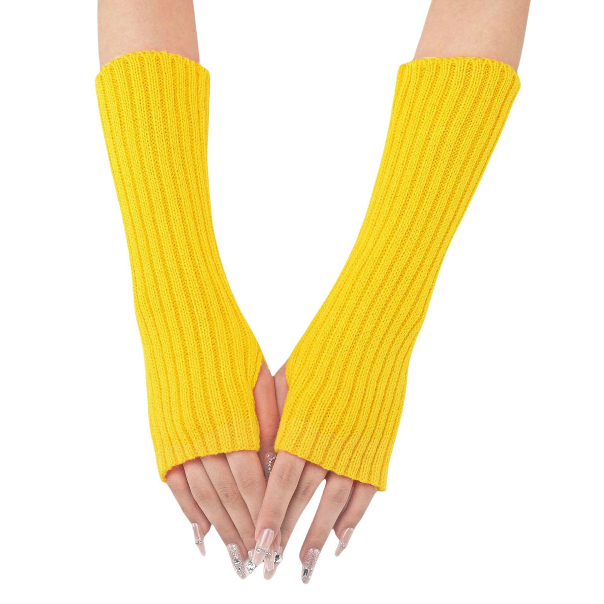 Long Fingerless Arm Warmers - DippedShop Wholesale - #4707