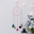 Natural Stones Geometric Crystal Chain Hanging Suncatchers MK2CZAS6H7HLS85