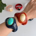 Natural Stones Irregular Weave Resin Bracelets 6W6JBR621