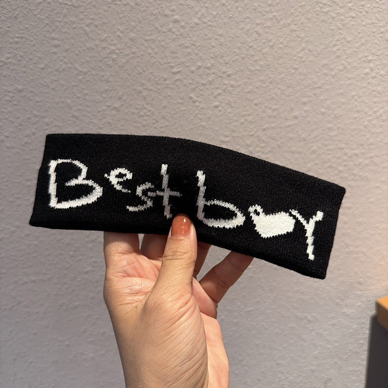 Casual Letter Print Stretch Headband - DippedShop Wholesale - #6739