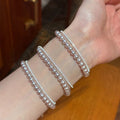 Stylish Double Layer Pearl Rhinestones Bracelets 6W6JBR487